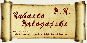 Mahailo Malogajski vizit kartica